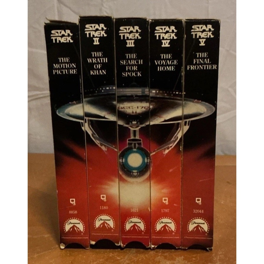 1980s Star Trek Colored VHS Movies 1-5, Paramount